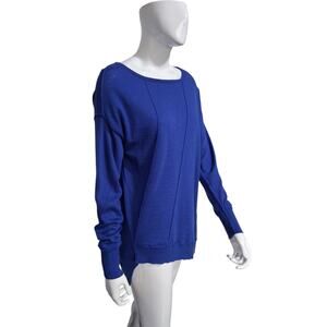 Eileen Fisher 100% Merino Wool Asymmetrical Womens Medium Luxury Old Money Top